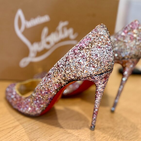 Christian Louboutin Demi You Glitter Pumps – Size 38.5 - Picture 2 of 11
